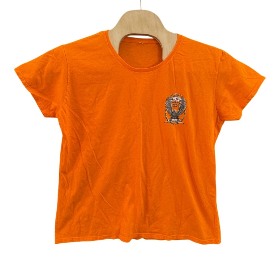 Daytona Beach Bike Week 2024 Orange TShirt 83rd Annual Eagle Graphic Womens Xl